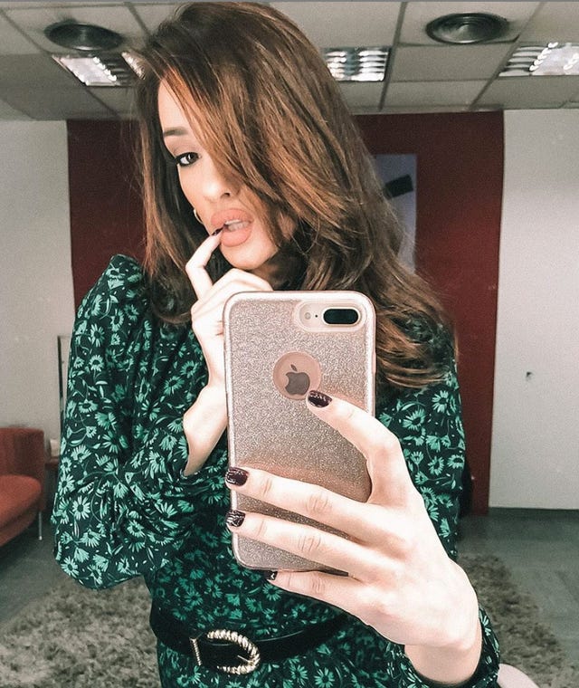 Selfie, Photography, Technology, Finger, Electronic device, Hand, Long hair, Gadget, Thumb, 