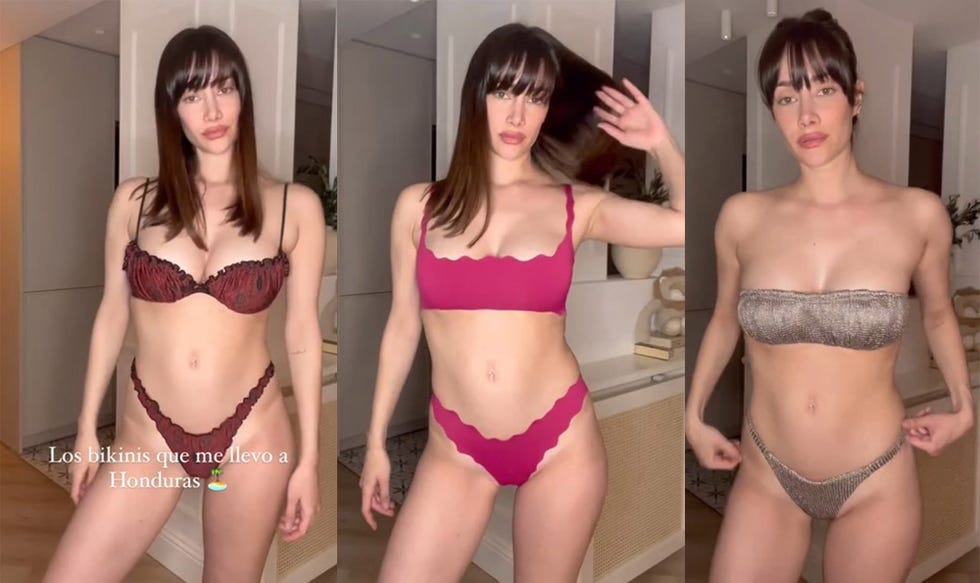la influencer posa con la moda de baño que se lleva a honduras