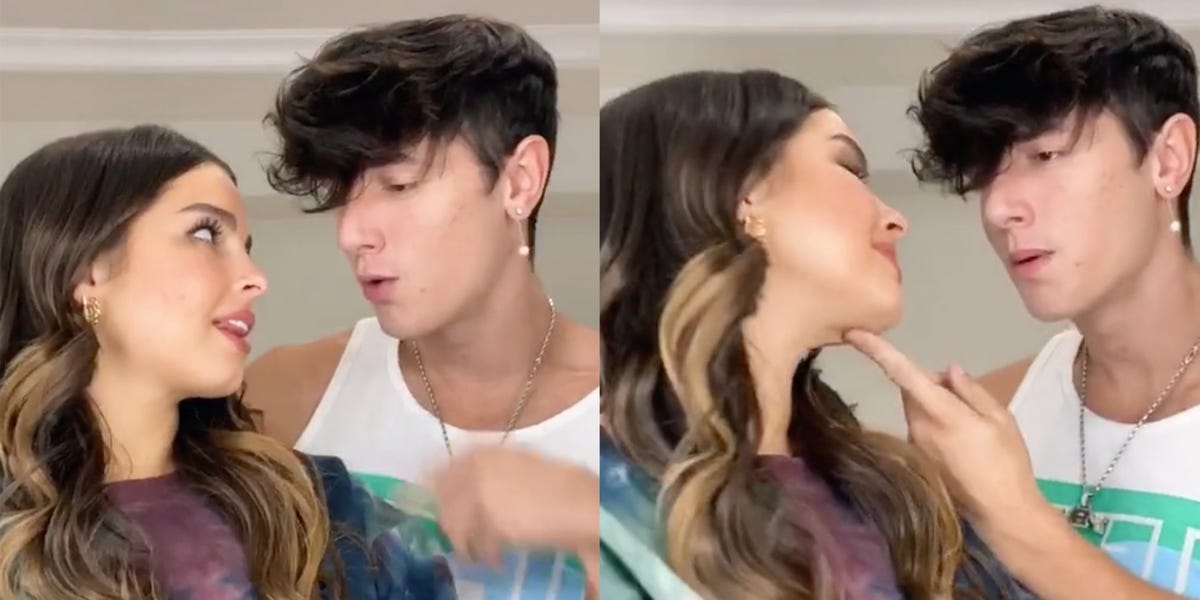 Addison Rae And Bryce Hall Cant Keep Their Hands Off Each Other In Flirty Tiktok 5749