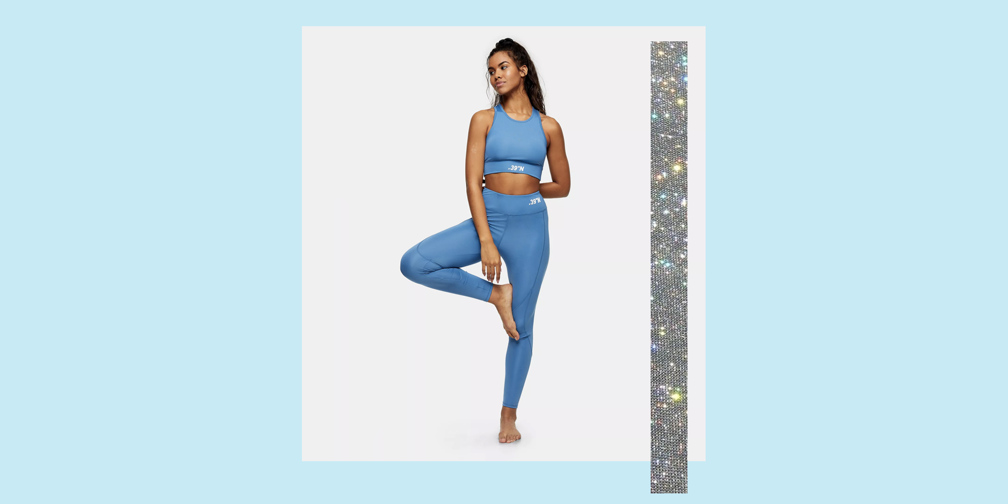 ASOS Seamless leggings With Branded Waistband in Blue
