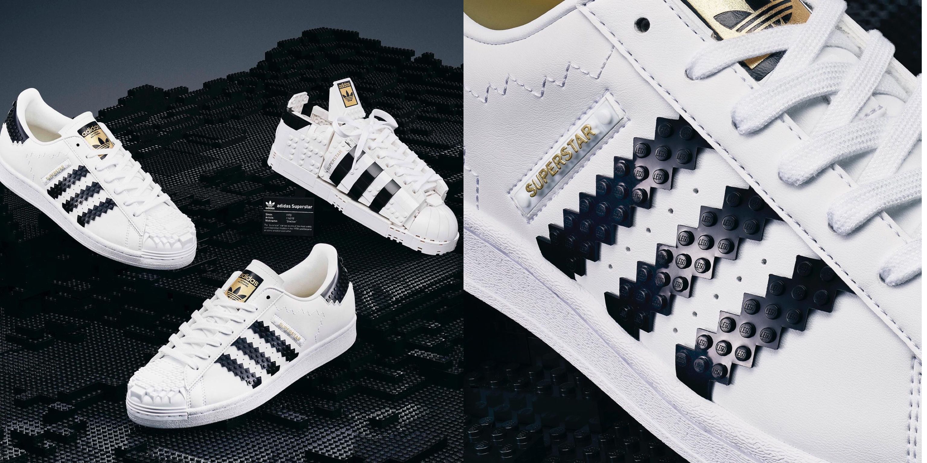 adidas X LEGO 聯名球鞋新款開賣！愛迪達推出可穿的樂高SUPERSTAR小白