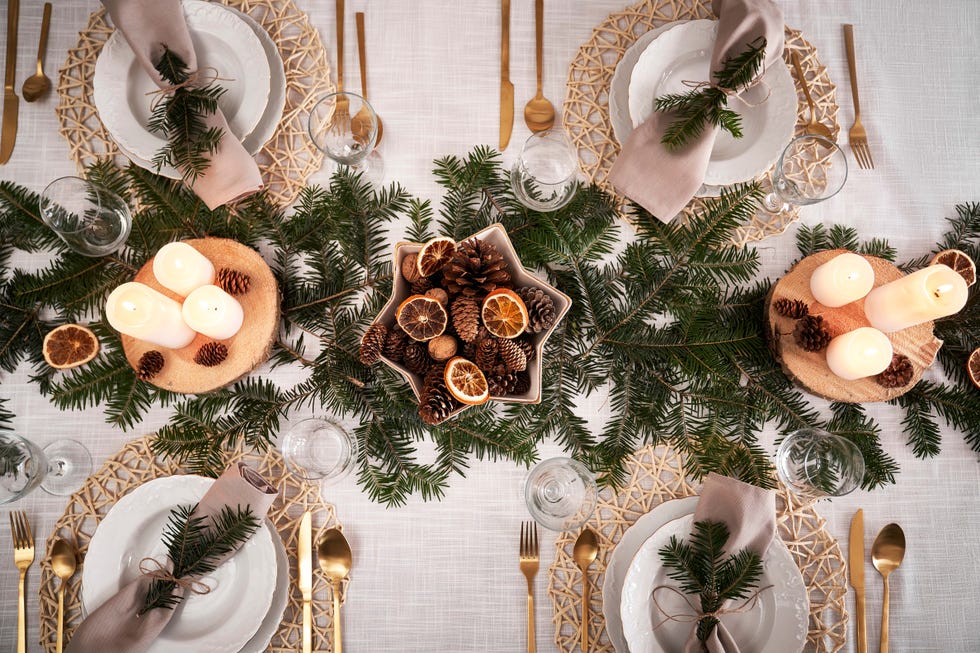 dinning table ready for christmas eve