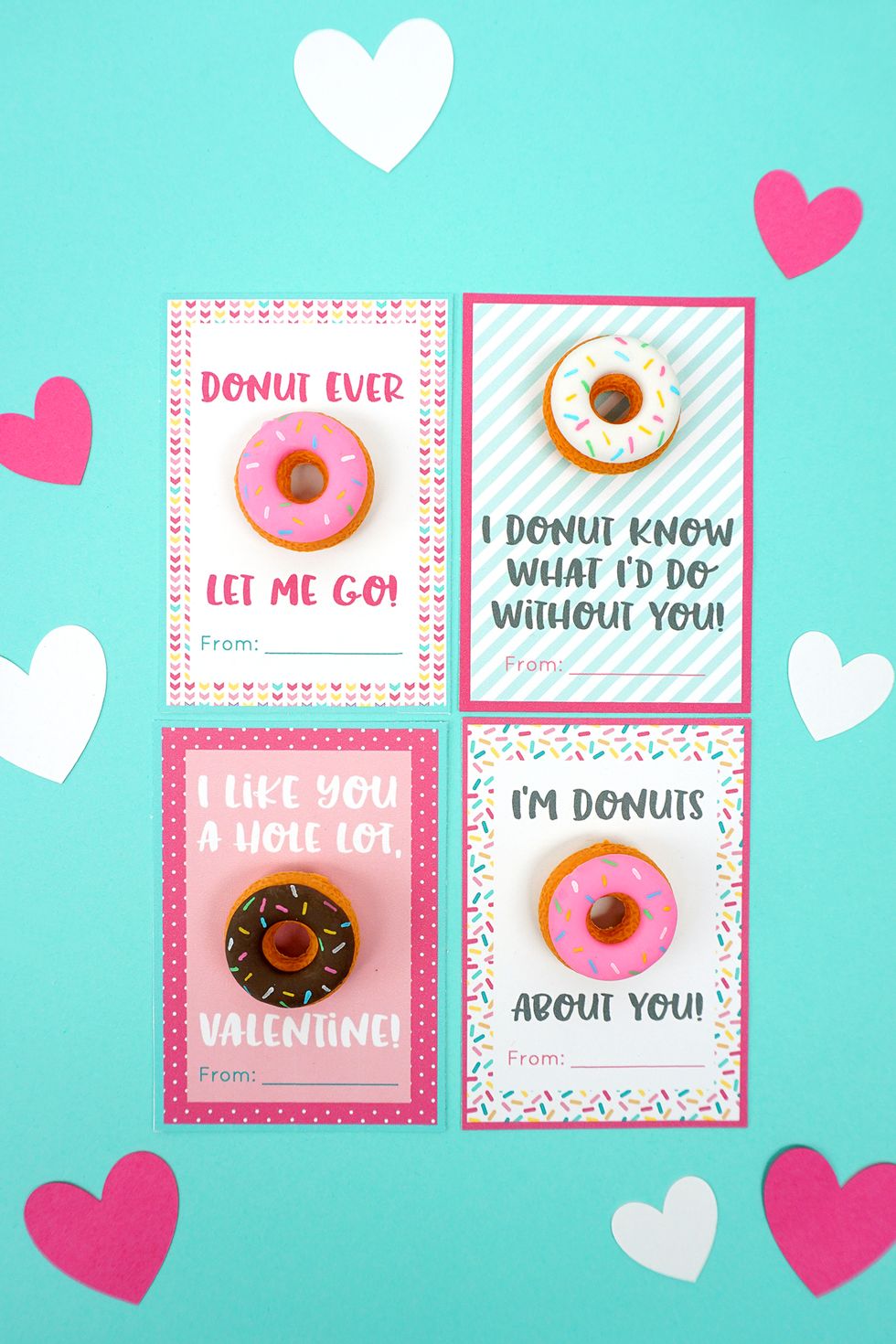 donut themed cards