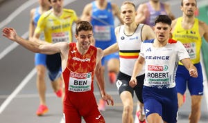 adrián ben cruza en primera posición en los europeos de estambul para coronarse campeón bajo techo de 800 metros