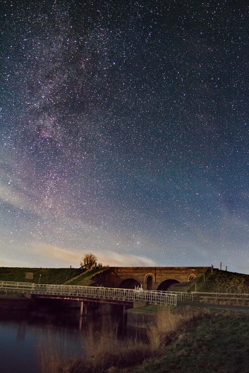 Aduarderzijl bij nacht