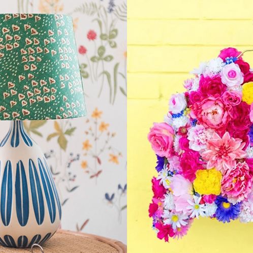 adult craft ideas, diy lampshade and faux floral coat
