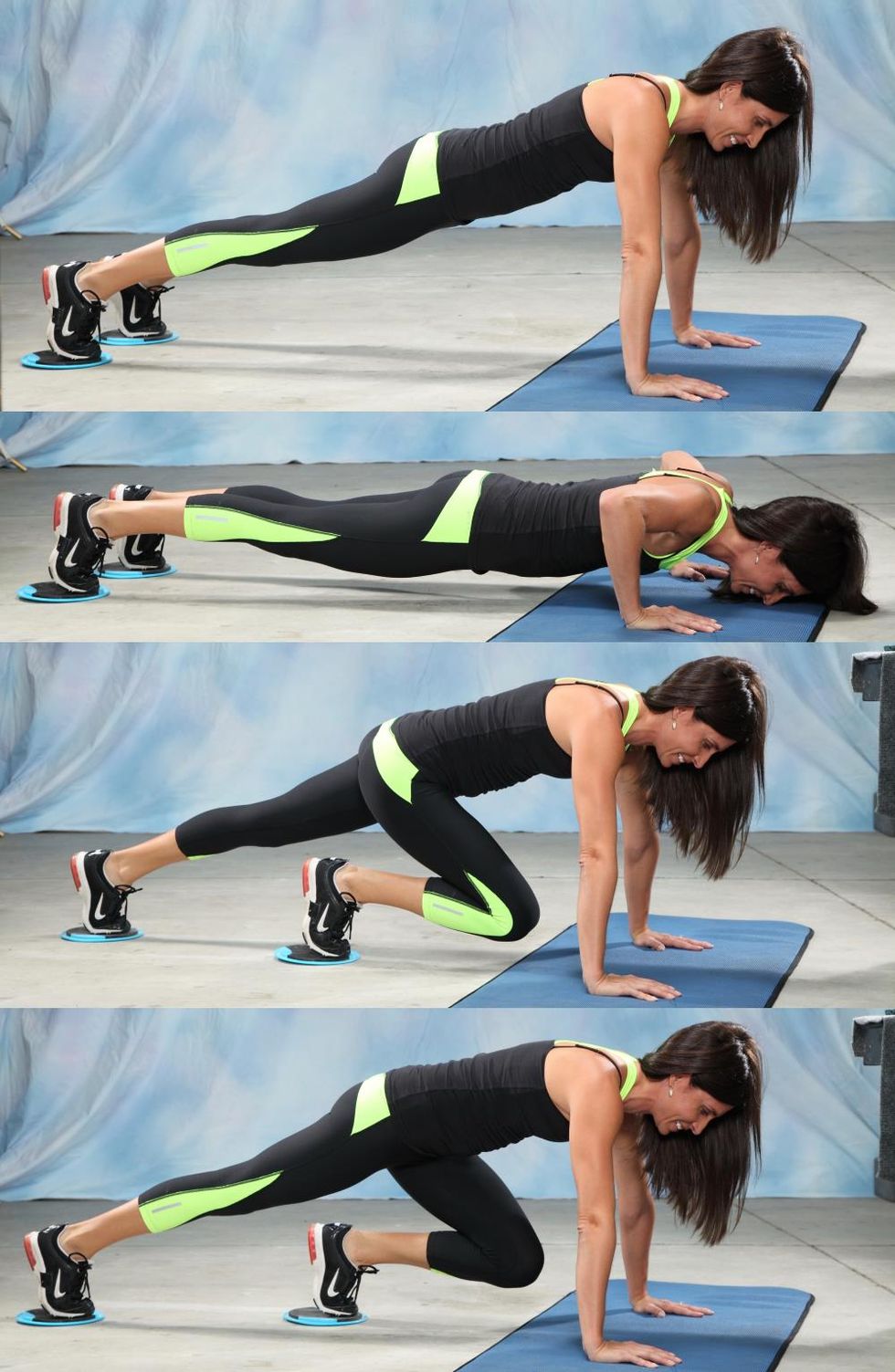 Push-up with mountain climber