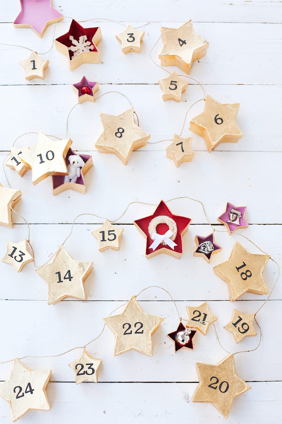 advent calendar ideas star garland