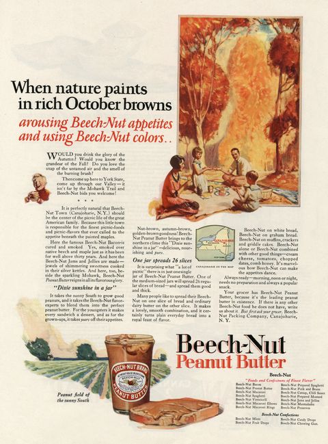 advertisement for beech nut peanut butter, october 1925