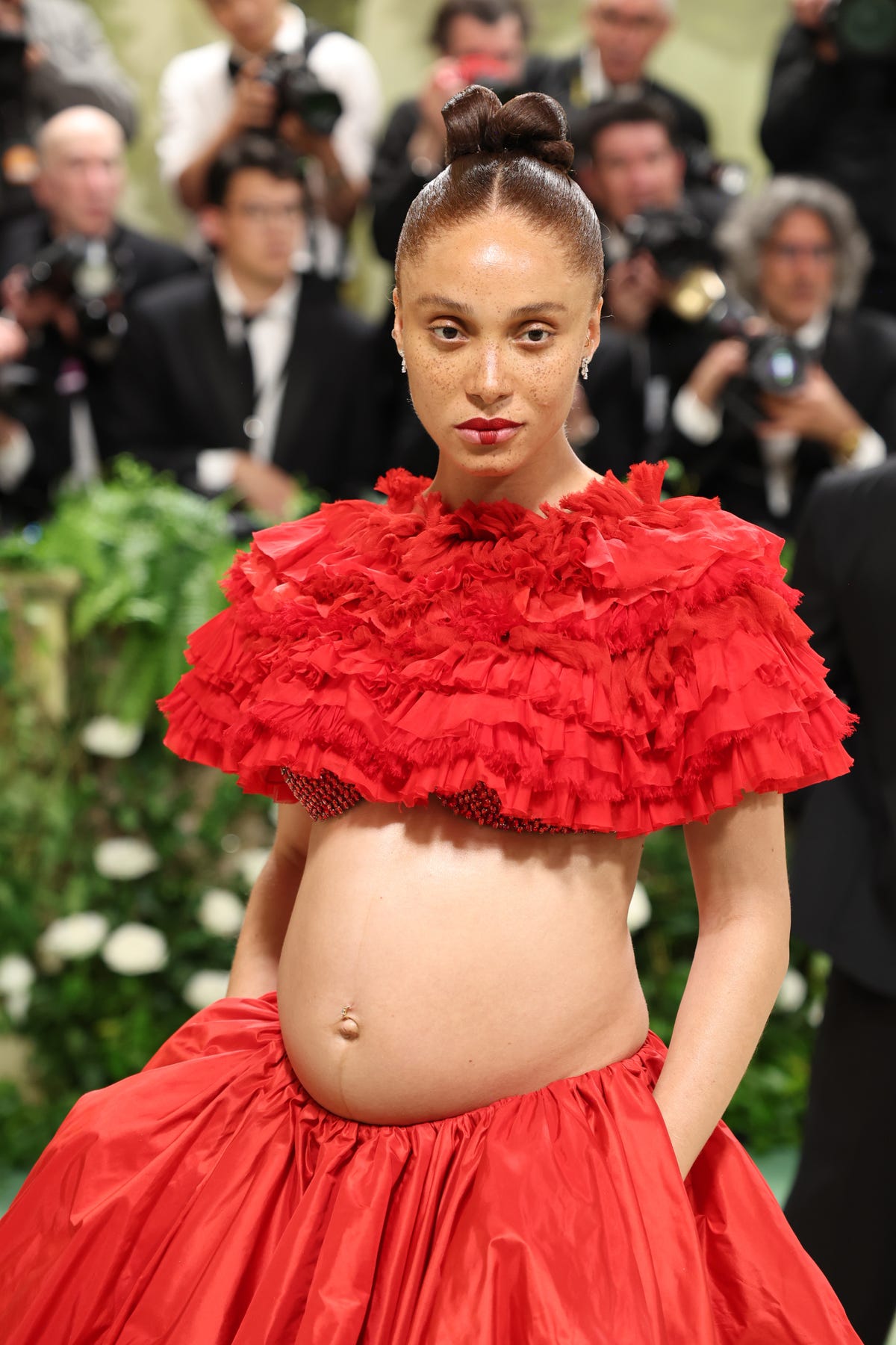 Adwoa Aboah reveals her pregnancy on the 2024 Met Gala red carpet