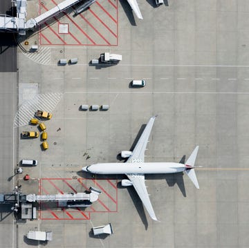 aerial view of airplane