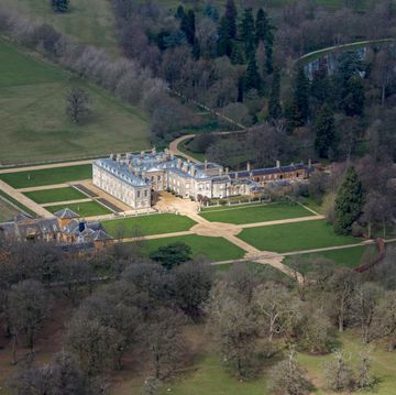 aerial view of althorp, this grade 1 listed stately home was the home of lady diana spencer who later became the princess of wales