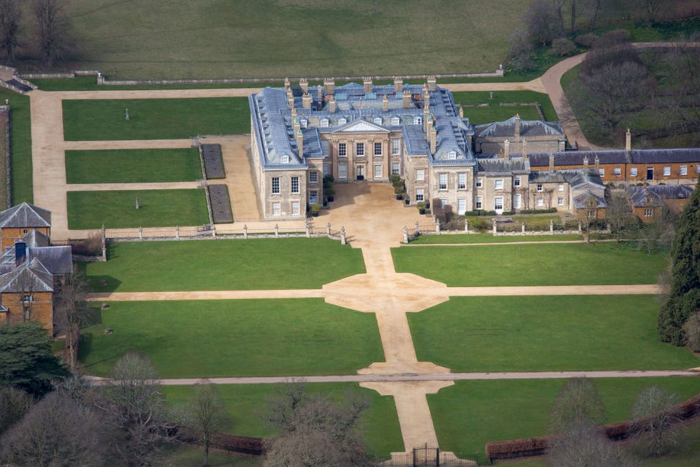 aerial photograph of althorp, northamptonshire