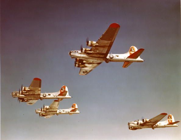 B-17 Bombers In Flight