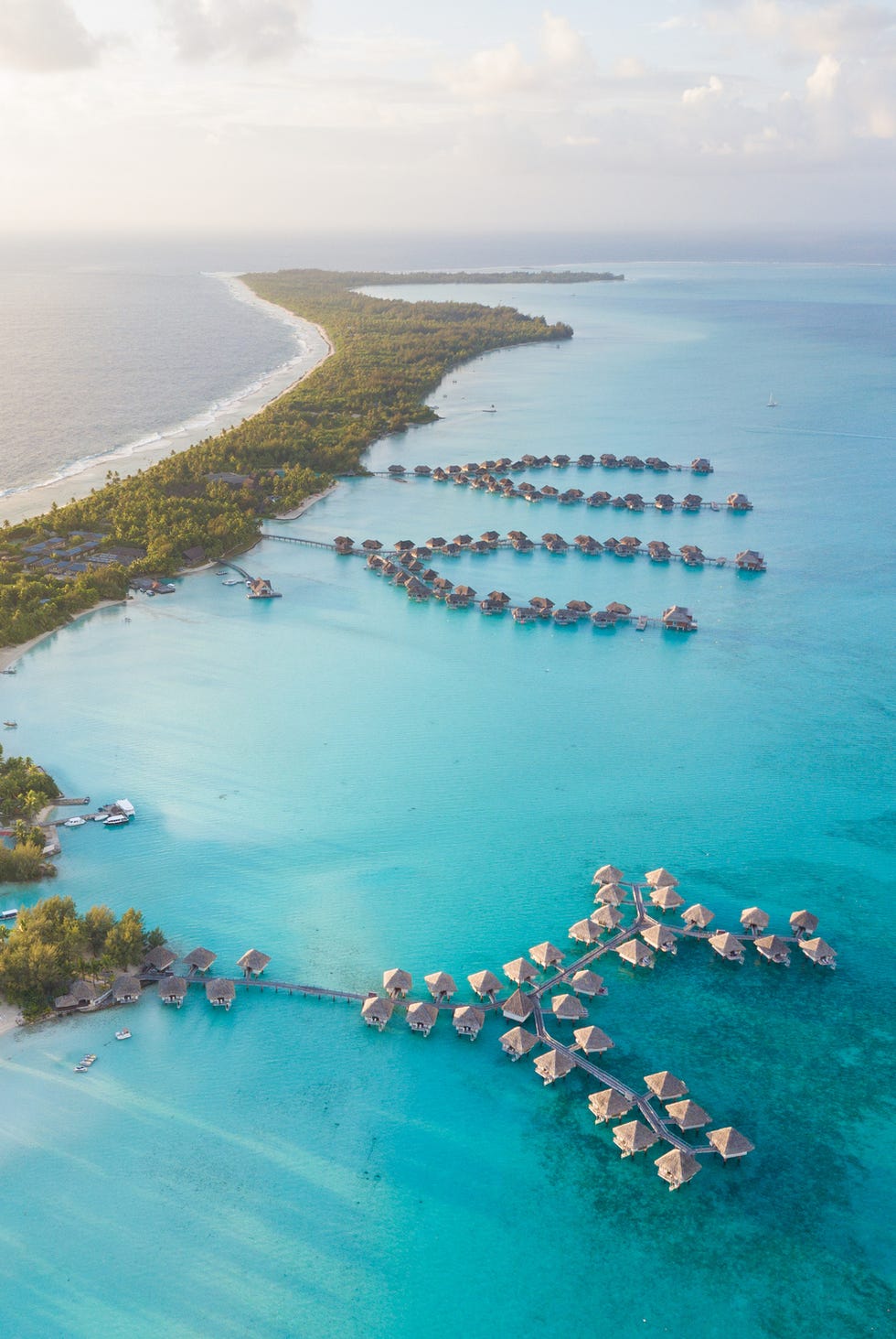 Bora Bora'nın Havadan Görünümü, Fransız Polinezyası Bora Bora'nın Havadan Görünümü, Fransız Polinezyası