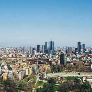 Aerial View Of Cityscape Against Sky During Sunny Day