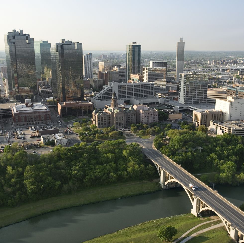 aerial view of downtown fort worth, texas