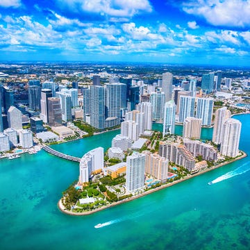 aerial view of downtown miami florida