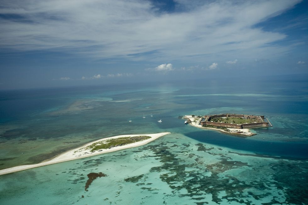 Aerial view of Dry Tortugas National Park, Fort Jefferson, Dry Tortugas