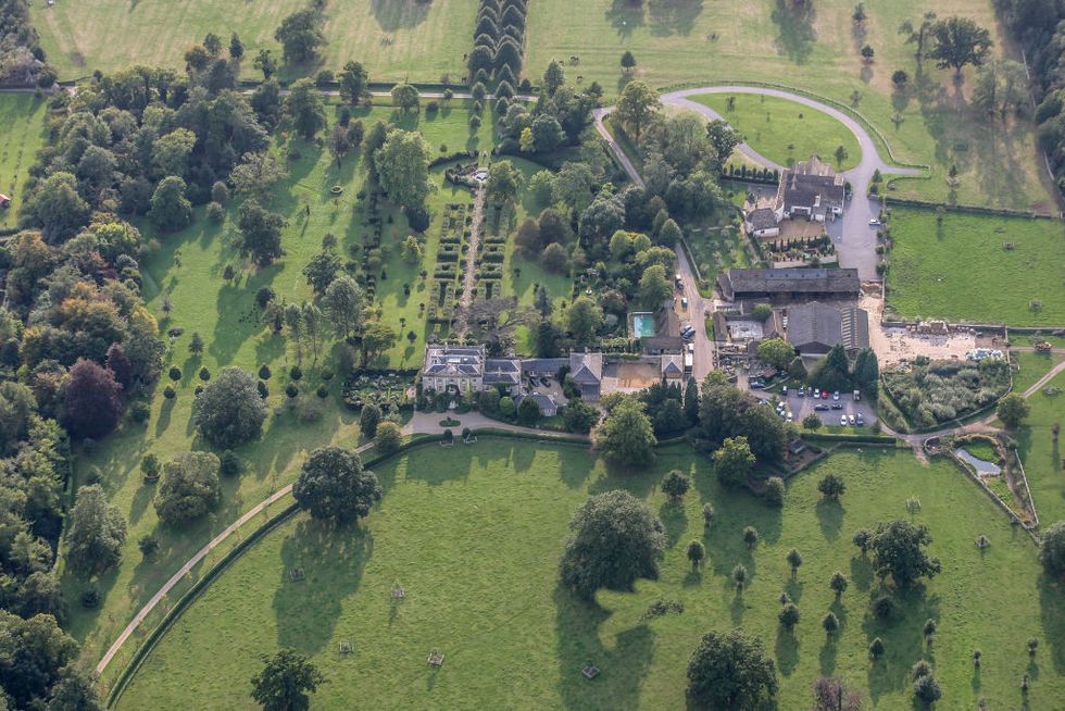 Aerial View of Highgrove, home of Charles, Prince of Wales