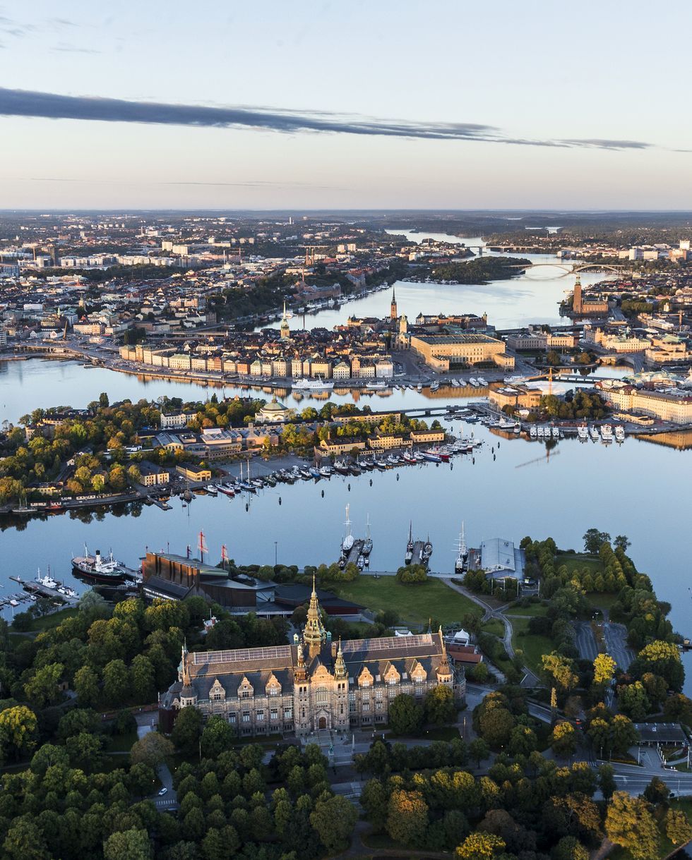 aerial view of nordic museum, stockholm, sweden