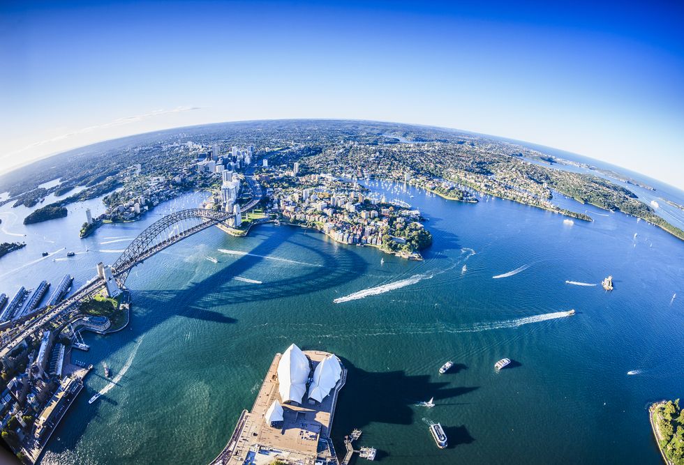 aerial view of sydney cityscape, sydney