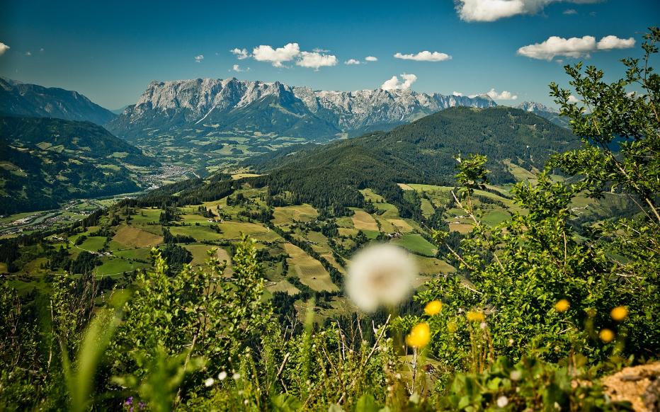 Het berggebied rondom St Johann in Salzburg