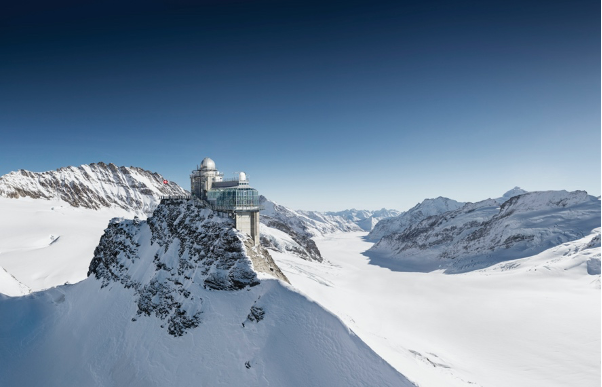 Het observatieplatform Sphinx op de top van het Jungfraujoch