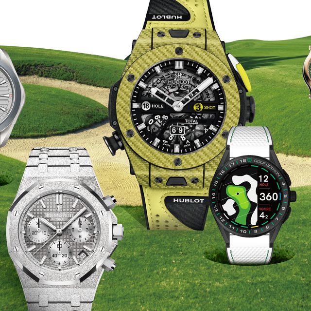 綠色、白色和黑色的手錶在高爾夫球場上