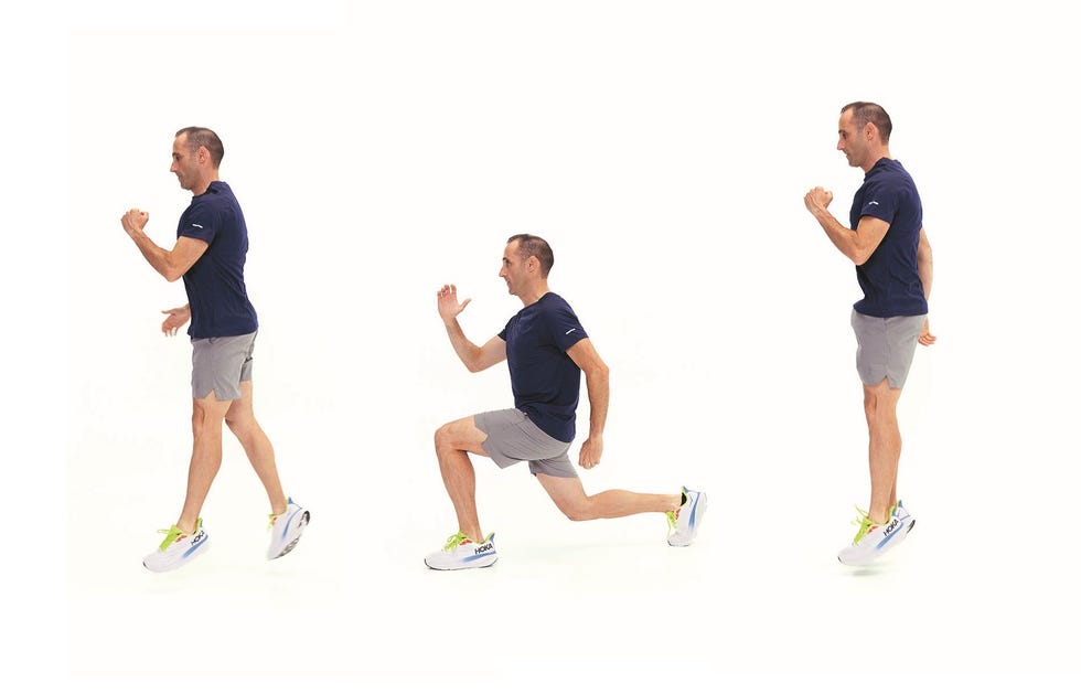 demonstration of a running exercise technique