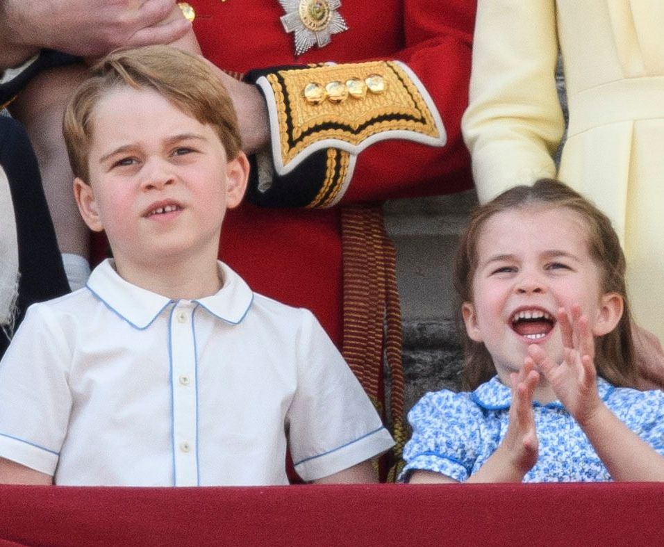 mandatory credit photo by tim rookeshutterstock 10298768ct prince george and princess charlotte trooping the colour ceremony, london, uk 08 jun 2019