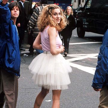 sarah jessica parkerfilming of sex in the city new york, america 1998