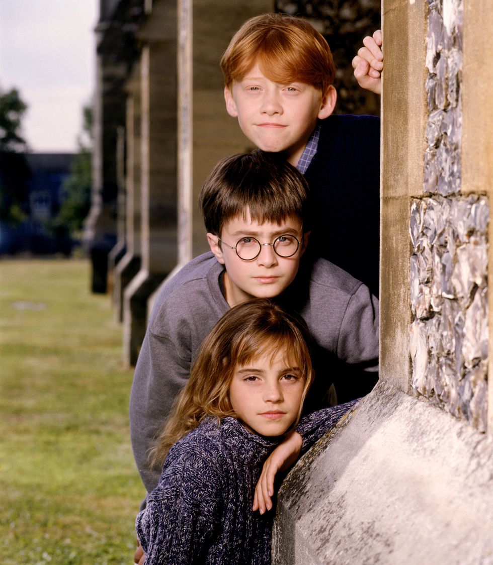 harry potter and the sorcerers stone, from top rupert grint, daniel radcliffe, emma watson, 2001, © warner brotherscourtesy everett collection