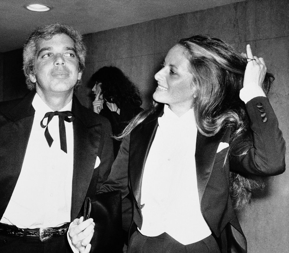 ralph lauren and his wife ricky arrive for the coty awards gala in new york's fashion institute of technology, sept 30, 1977 ap photo