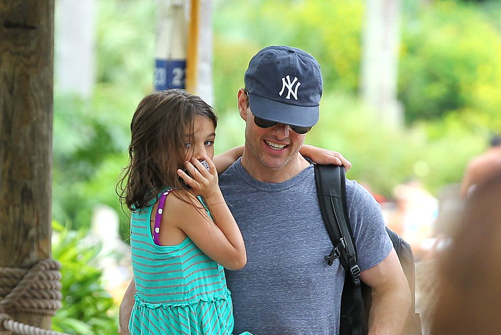 exclusive tom cruise took suri to disney's typhoon lagoon water park in lake buena vista, fl the pair has been vacationing at disneyworld a few days and had a blast in the surf pool, jumping over and thru the waves tom gave suri a kiss and a band aid to heal her injured toe suri was over joyed to spend time with her dad, and tom seemed in good spirit, even waving hello and chatting with starstruck fans the actor showed an impressively ripped body and threw suri up the air with little effort ppictured tom cruise and suri cruisepbref spl421150 010812 exclusivebbrpicture by ahmad elatab  splash newsbrppbsplash news and picturesbbrlos angeles 310 821 2666brnew york 212 619 2666brlondon 870 934 2666brphotodesksplashnewscombrp