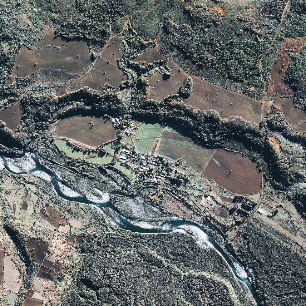 bcolonia dignidad, chileb satellite image of colonia dignidad now called villa barbiera, a secretive settlement in southern chile, founded by paul schafer, a former ss officer, in 1961 it is thought that schafer used the settlement as a safe place to sexually abuse young children abducted from europe it is also thought that escaped war criminals, such as josef mengele, have hidden at colonia dignidad cia agents are believed to have trained at the site, preparing to overthrow salvador allende in 1973 and it is thought that it was used to torture political prisoners during augusto pinochets subsequent presidency image taken on 31 may 2000 by space imagings ikonos satellite