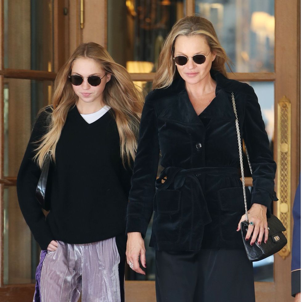 mandatory credit photo by berettasimsshutterstock 12523292a
kate moss and lila moss leaving the ritz hotel
kate moss leaves the ritz hotel, paris fashion week, france   04 oct 2021