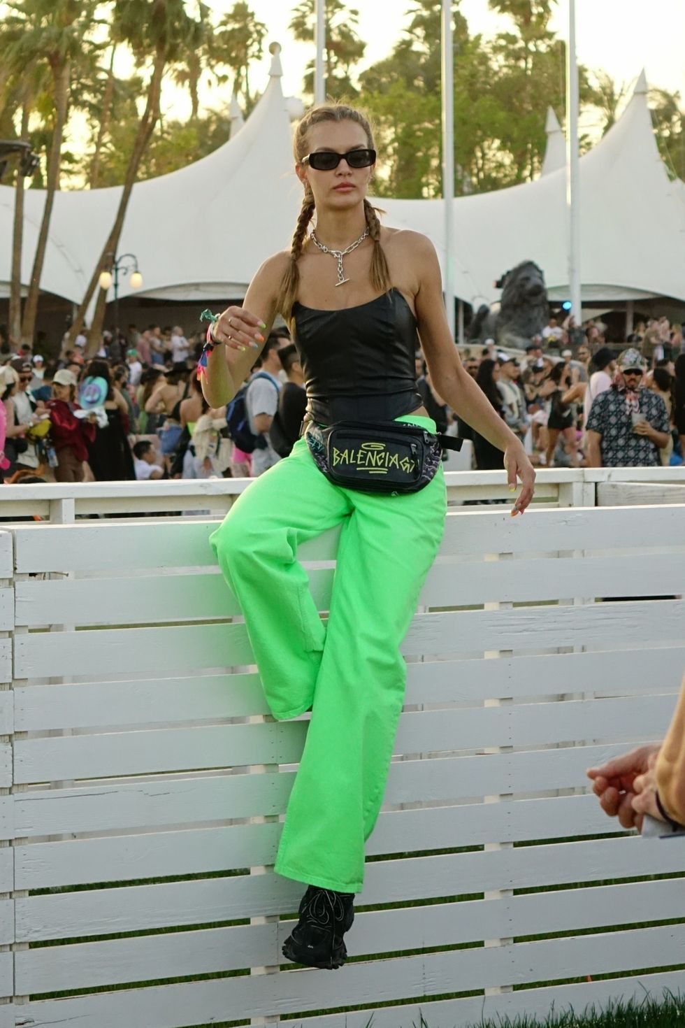 danish model josephine skriver poses for pictures on day two of the coachella valley music and arts festival in indio