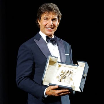 the 75th cannes film festival   screening of the film top gun maverick out of competition   cannes, france, may 18,  2022 
tom cruise poses with his honorary palme d’or award reutersstephane mahe     tpx images of the day