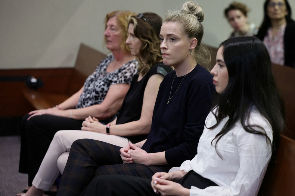 whitney heard, sister of actor amber heard, sits with other supporters of heard in the front row of the courtroom just before the jury announced that they believe amber heard defamed ex husband johnny depp while announcing split verdicts in favor of both her ex husband johnny depp and heard on their claim and counter claim in the depp v heard civil defamation trial at the fairfax county circuit courthouse in fairfax, virginia, us, june 1, 2022 reutersevelyn hocksteinpool