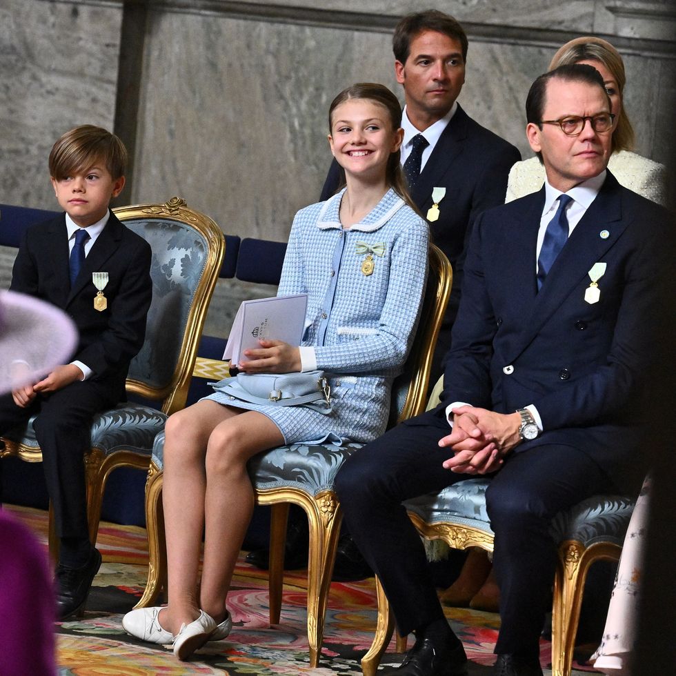 sweden's prince oscar, princess estelle and prince daniel attend a thanksgiving service, te deum, to celebrate king carl gustaf's 50 years on the throne, in the palace church at stockholm palace in stockholm, sweden, september 15, 2023 tt news agencyclaudio brescianivia reuters attention editors this image was provided by a third party sweden out no commercial or editorial sales in sweden