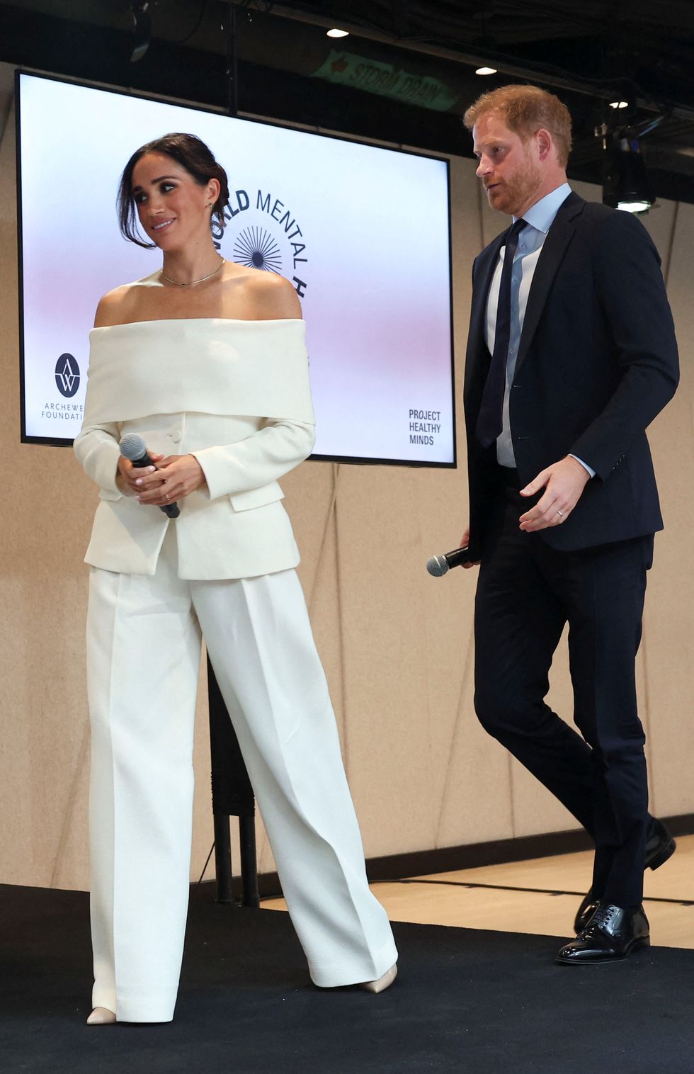 britains prince harry, duke of sussex and his wife meghan, duchess of sussex attend a panel held during project healthy minds second annual world mental health day festival and the archewell foundation parents summit mental wellness in the digital age in new york city, us, october 10, 2023 reutersmike segar