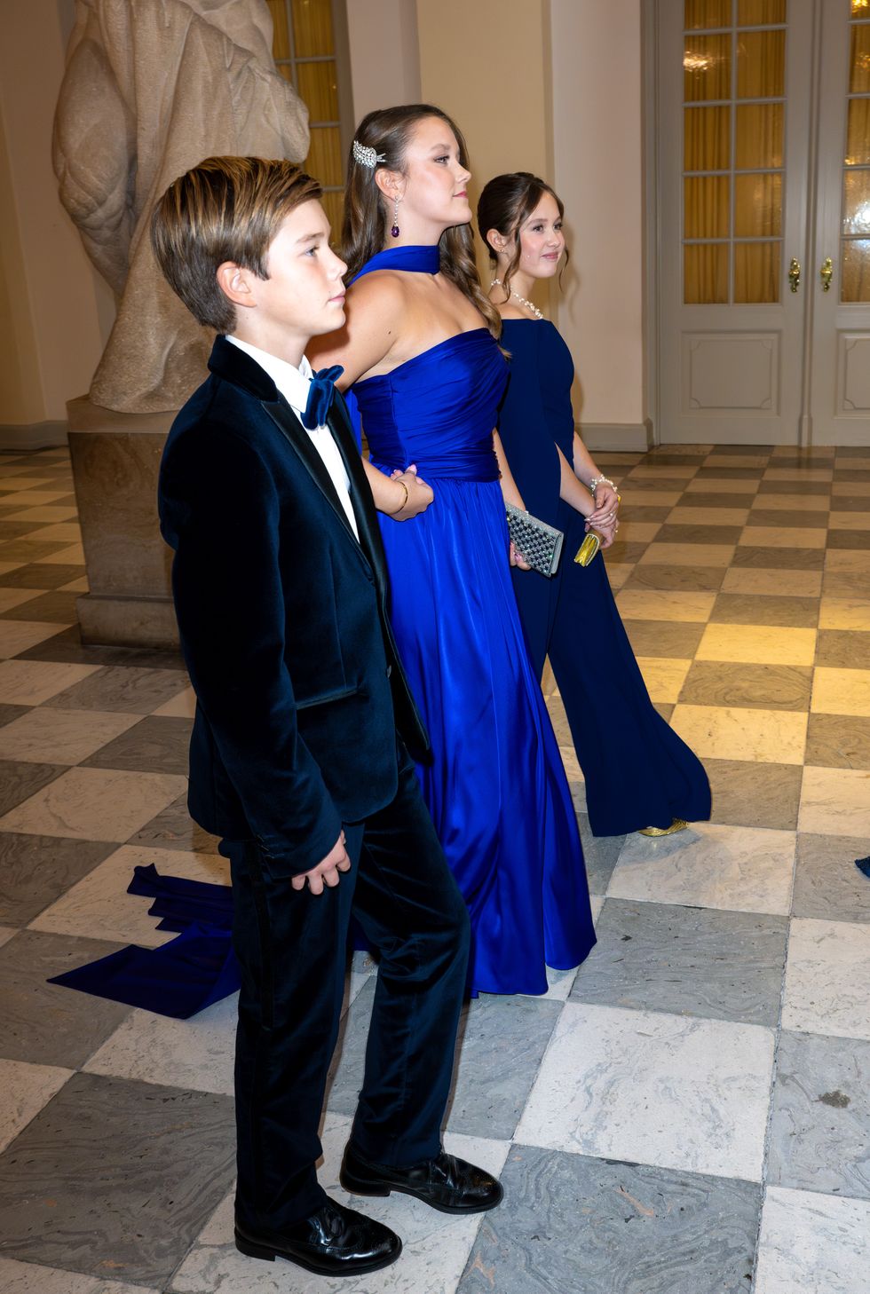 point de vue out mandatory credit photo by shutterstock 14150751ws princess isabella, prince vincent and princess josephine during a gala dinner on the occasion of the 18th birthday celebrations of the danish prince at christiansborg palace in copenhagen, denmark prince christian of denmark celebrates 18th birthday, copenhagen, denmark 15 okt 2023