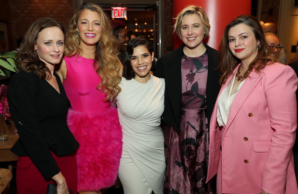 mandatory credit photo by marion curtisstarpix for warner brosshutterstock 14261034b alexis bledel, blake lively host, america ferrera, greta gerwig director and amber tamblyn new york city reception celebrating barbies america ferrera receiving the cca groundbreaker award at the whitby hotel, the whitby hotel screening room, usa 15 dec 2023