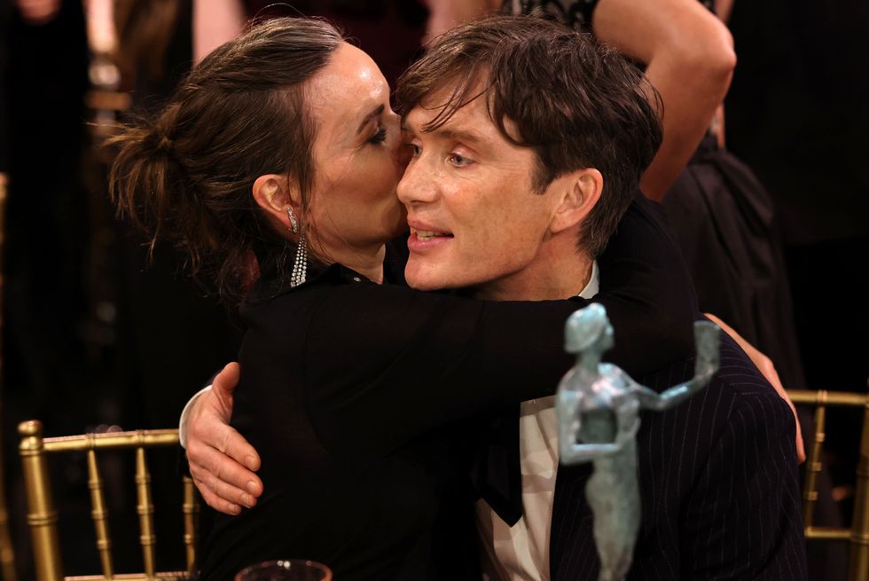 mandatory credit photo by jay l clendeninshutterstock for sag 14360605gk yvonne mcguinness and cillian murphy 30th screen actors guild awards, show, shrine auditorium, los angeles, california, usa 24 feb 2024