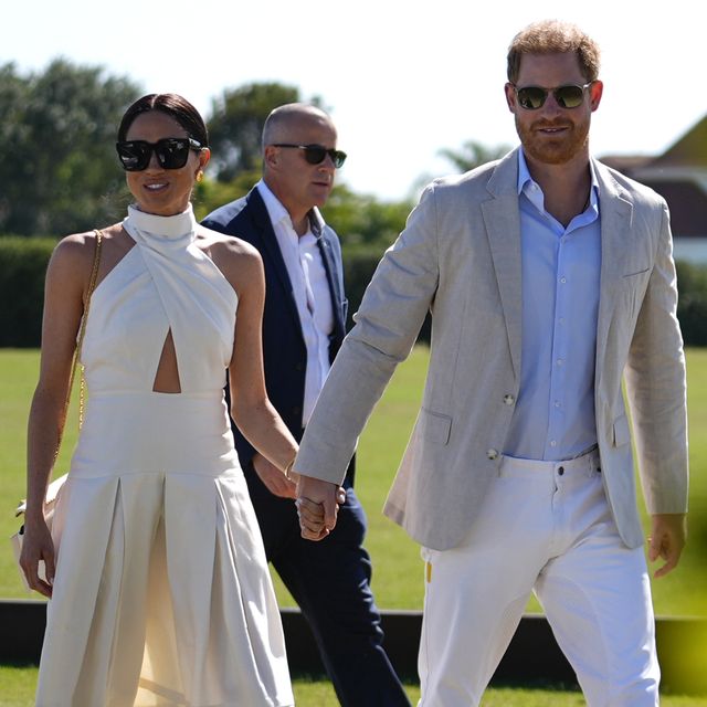 britains prince harry, right, and wife meghan markle, duchess of sussex, arrive for the 2024 royal salute polo challenge to benefit sentebale, friday, april 12, 2024, in wellington, fla prince harry, co founding patron of the sentebale charity, will play on the royal salute sentebale team ap photorebecca blackwell