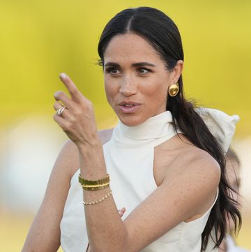 meghan markle, duchess of sussex, watches the prize ceremony at the 2024 royal salute polo challenge to benefit sentebale, friday, april 12, 2024, in wellington, fla ap photorebecca blackwell
