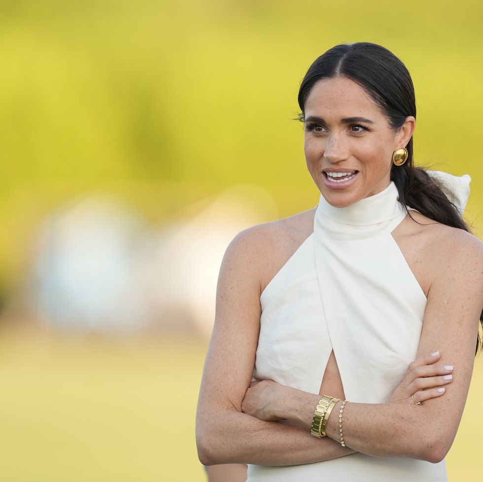 meghan markle, duchess of sussex, watches the prize ceremony at the 2024 royal salute polo challenge to benefit sentebale, friday, april 12, 2024, in wellington, fla ap photorebecca blackwell