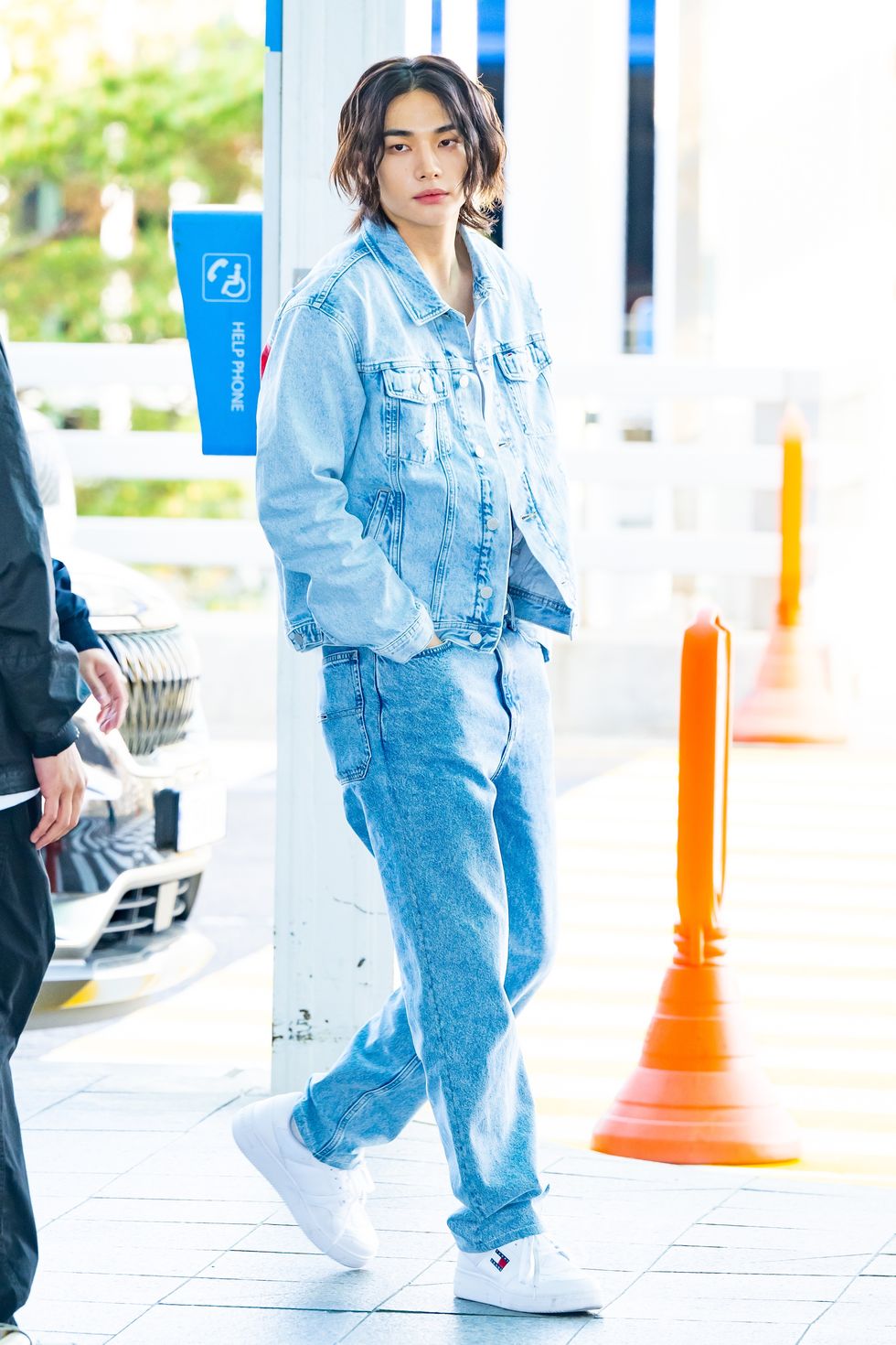 hyunjin of stray kids arrives at incheon international airport to depart for newyork on may 3rd photoosen