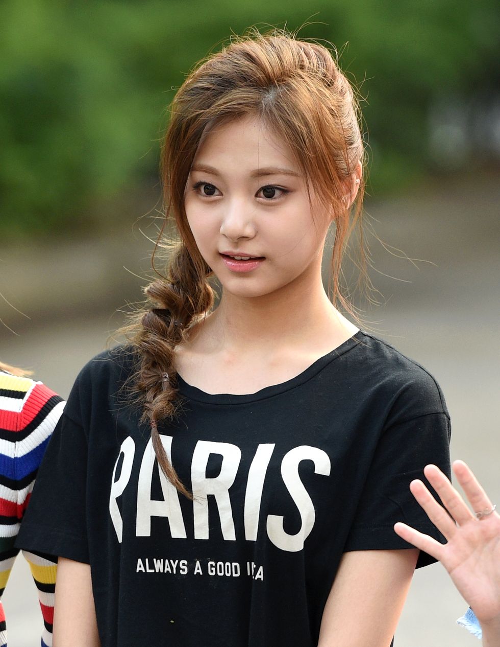 tzuyu of twice attends the rehearsal of kbs music bank at yeouido kbs studio on june 10th in seoul, south korea photoosen photoosen
